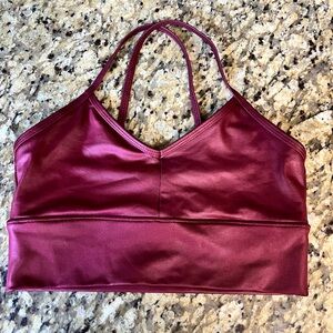 Glyder Premier Bra – Oxblood Gloss | Burgundy Athletic Sports Bra